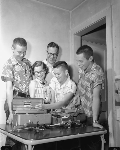1953 - Working with dad